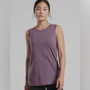 Purple Relaxed Sleeveless Tank Top